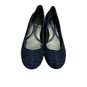 Naturalizer N5 Comfort Navy Blue Suede Mitzy Flats SZ 8 M